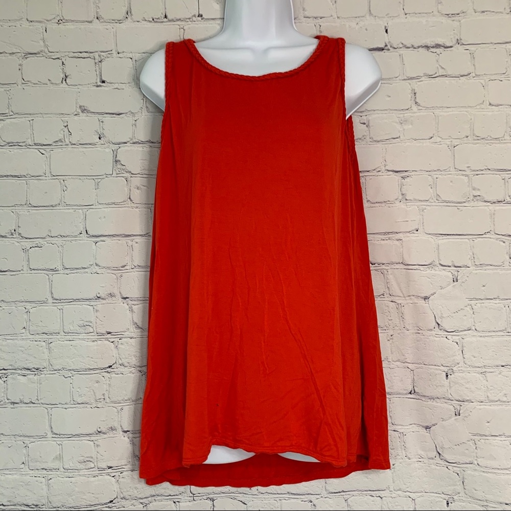 Cable & Gauge Red Braided Tank Top XL